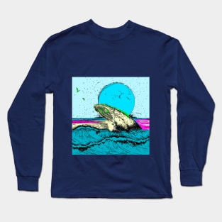 Whale In ocean Long Sleeve T-Shirt